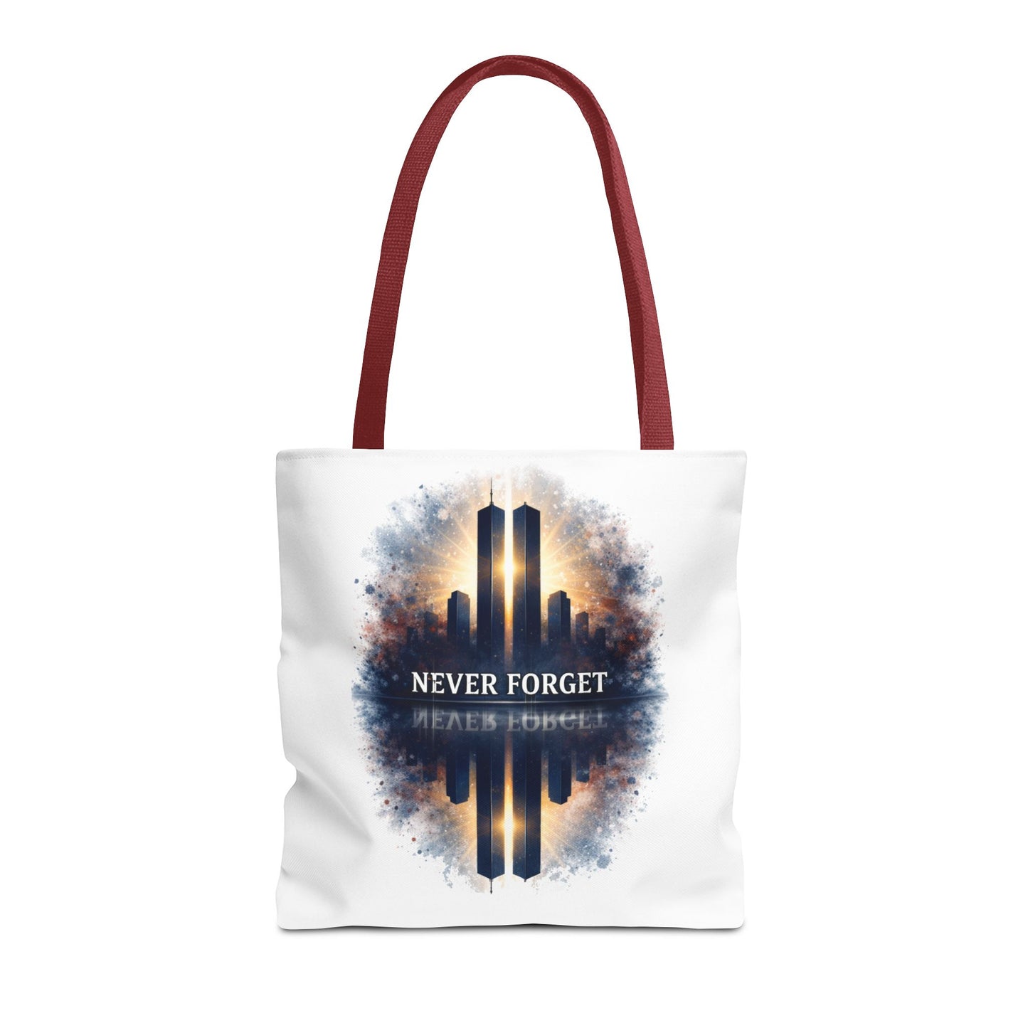 Never Forget Memorial Tote Bag — 9/11 Tribute Skyline All-Over Print