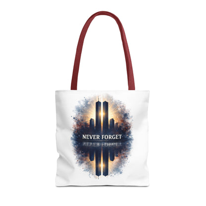 Never Forget Memorial Tote Bag — 9/11 Tribute Skyline All-Over Print
