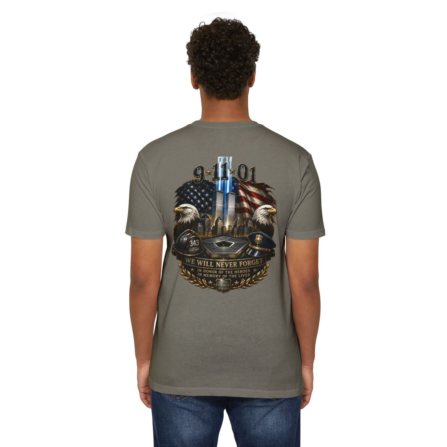 9/11 We Will Never Forget Memorial T-Shirt