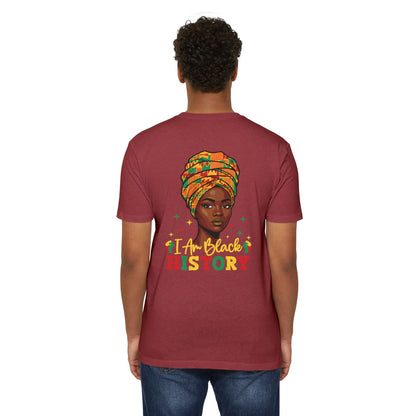 I Am Black History T-Shirt — Afrocentric Headwrap Pride Tee