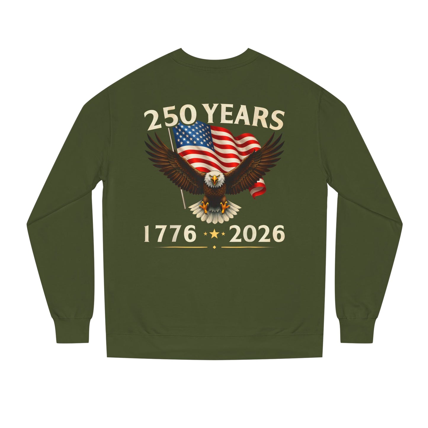 250 Years 1776–2026 Eagle Flag Crewneck Sweatshirt