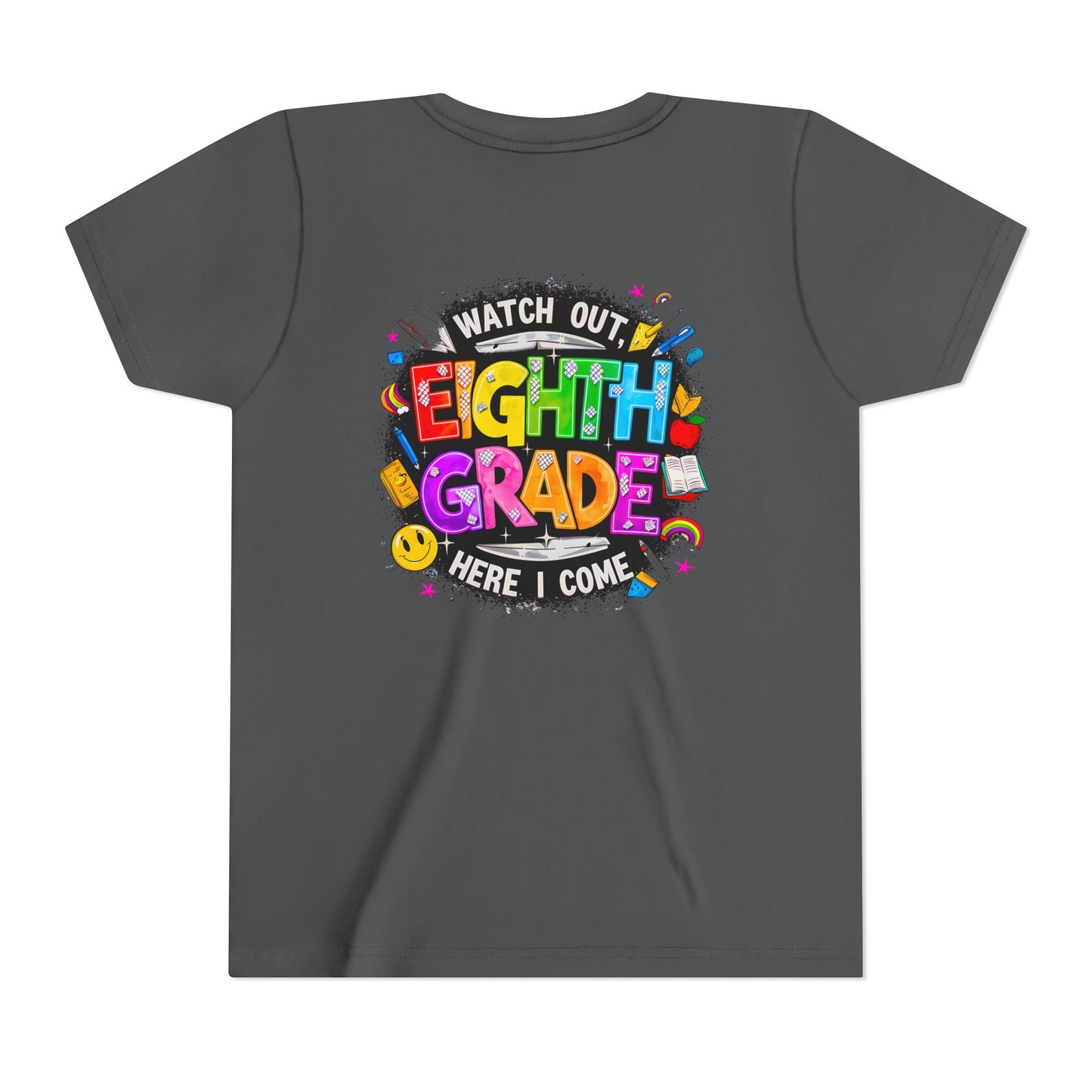 Eighth Grade Kids T‑Shirt — "Watch Out, Eighth Grade Here I Come" Back-to-School Tee