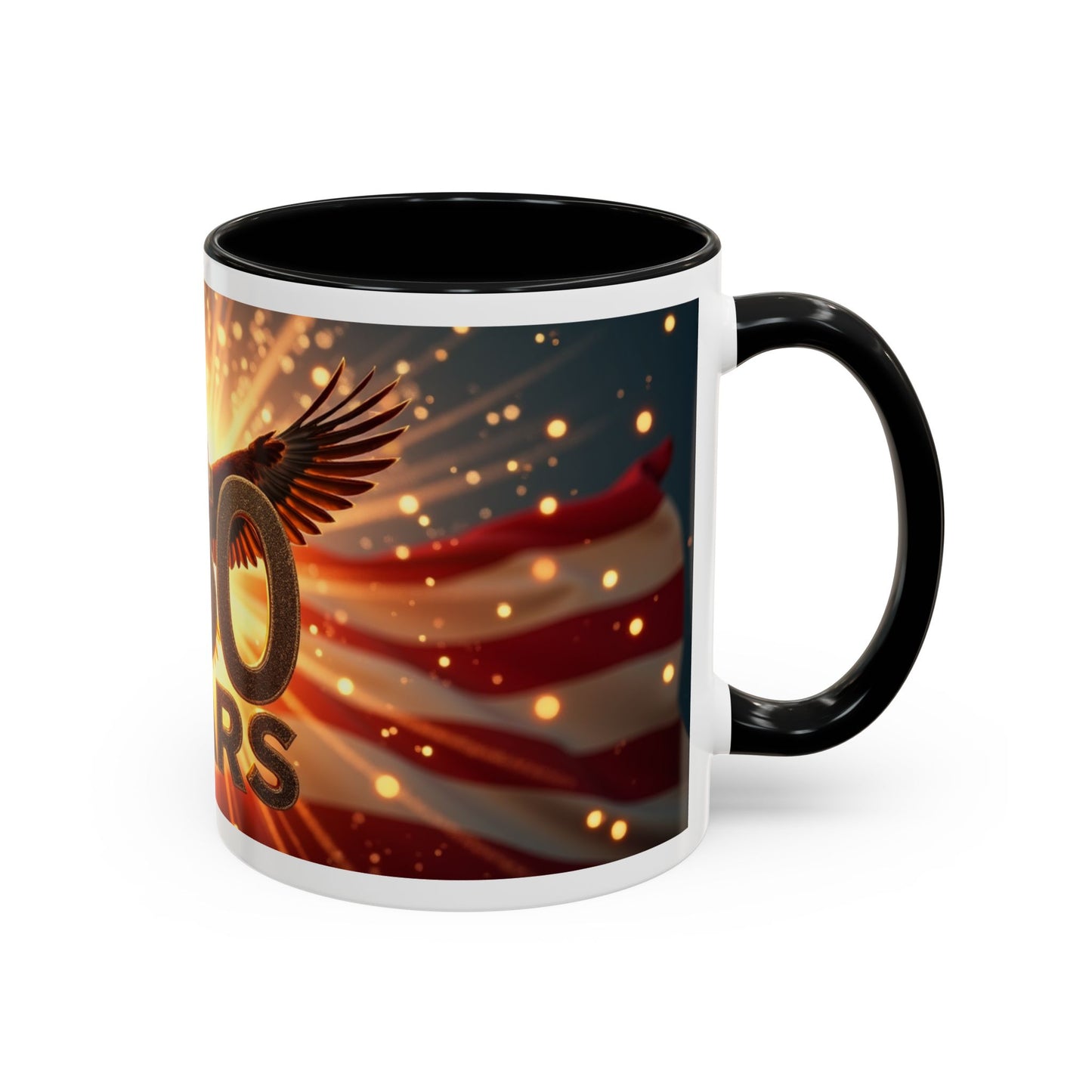 250 Years Commemorative Coffee Mug — Patriotic Eagle & American Flag Accent (11/15oz)
