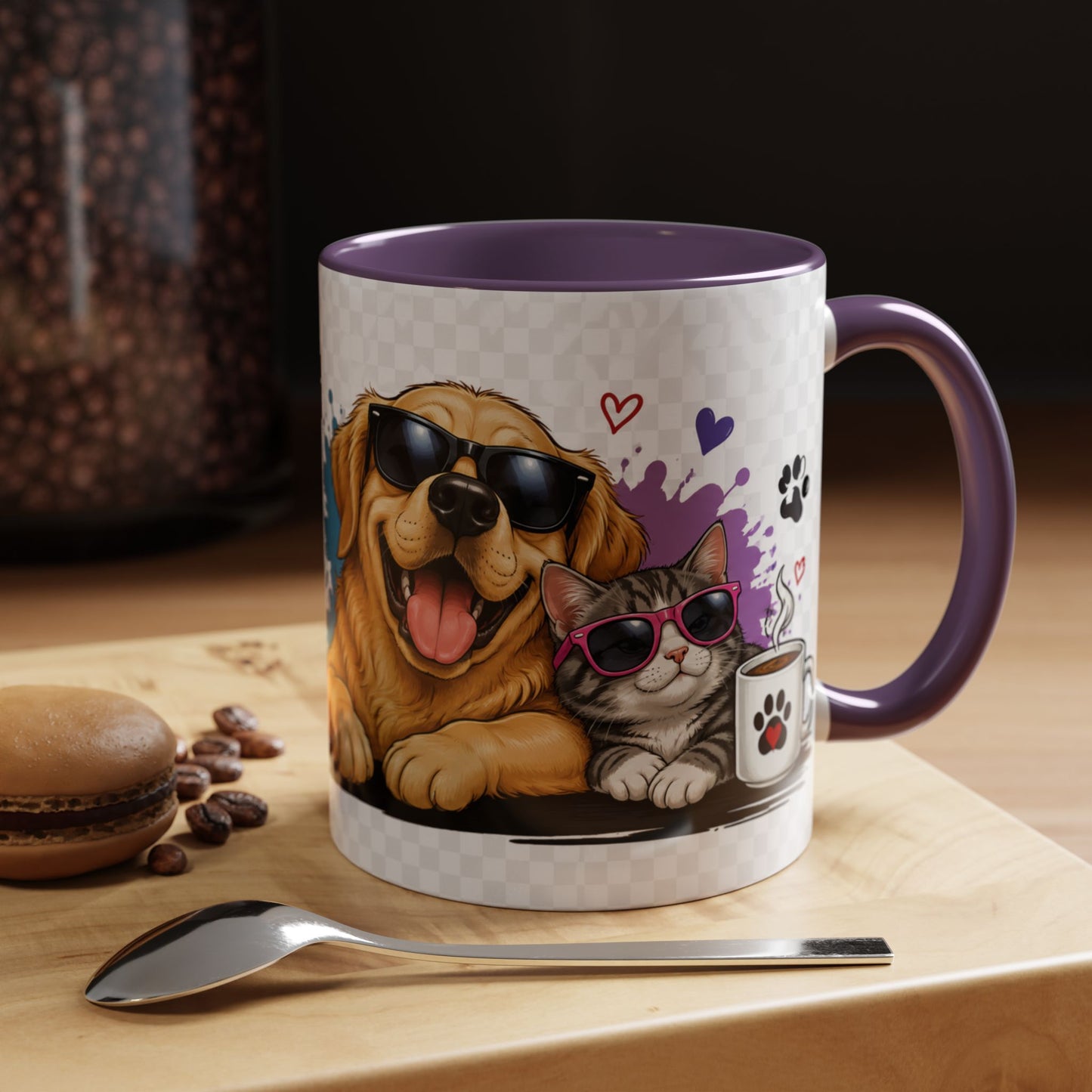 Dog and Cat Coffee Mug — 'This Is My Healer I'm A Cat' Cute Pet Lover Accent Mug (11/15oz)