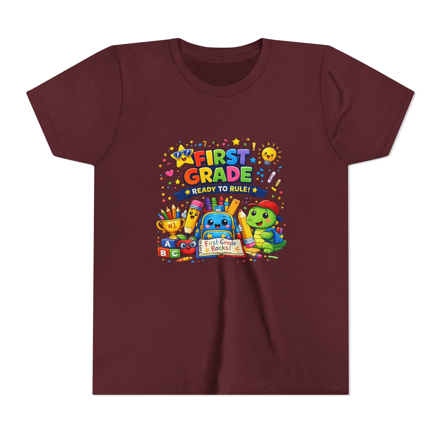 First Grade Youth T‑Shirt – "First Grade Ready to Rule" Cute Back-to-School Tee