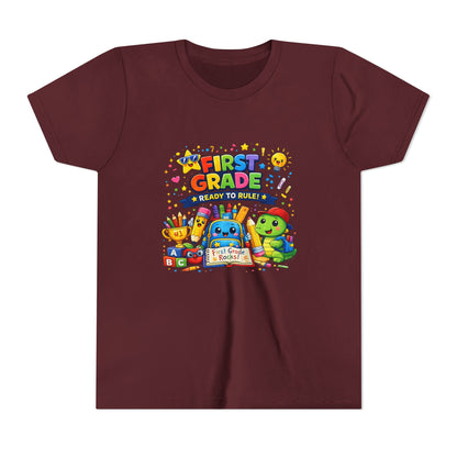 First Grade Youth T‑Shirt – "First Grade Ready to Rule" Cute Back-to-School Tee