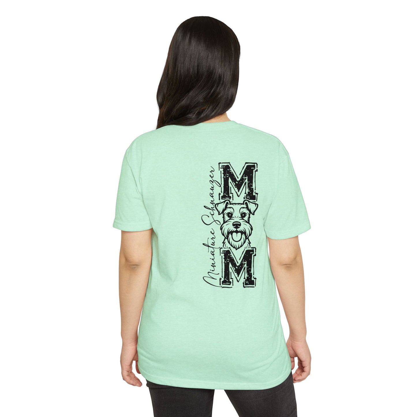 MOM Schnauzer Vertical Graphic T-Shirt — Funny Dog Mom Tee