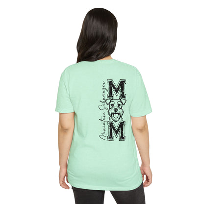 MOM Schnauzer Vertical Graphic T-Shirt — Funny Dog Mom Tee