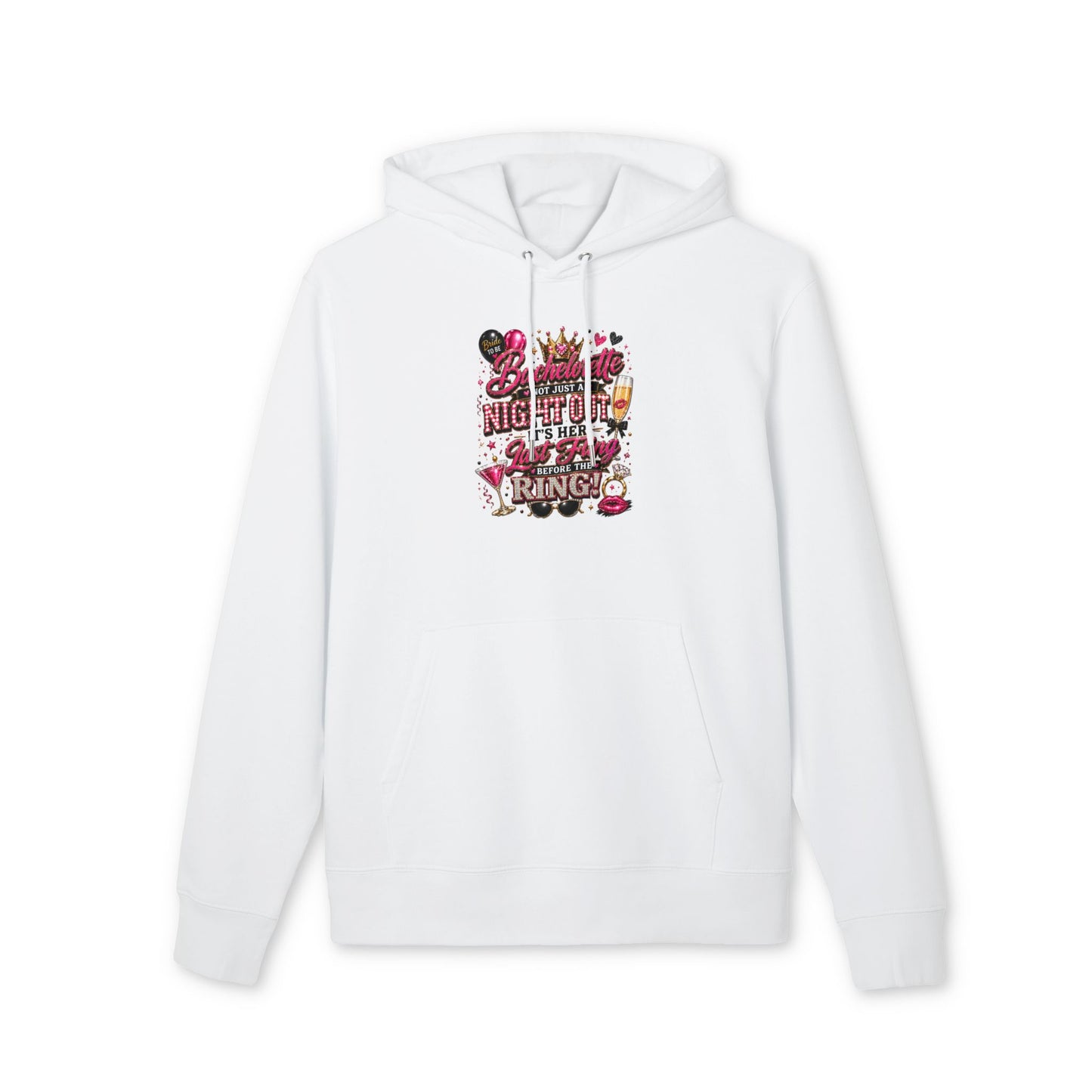 Bachelorette Night Out Hoodie — "It's Her Last Night" Party Pullover