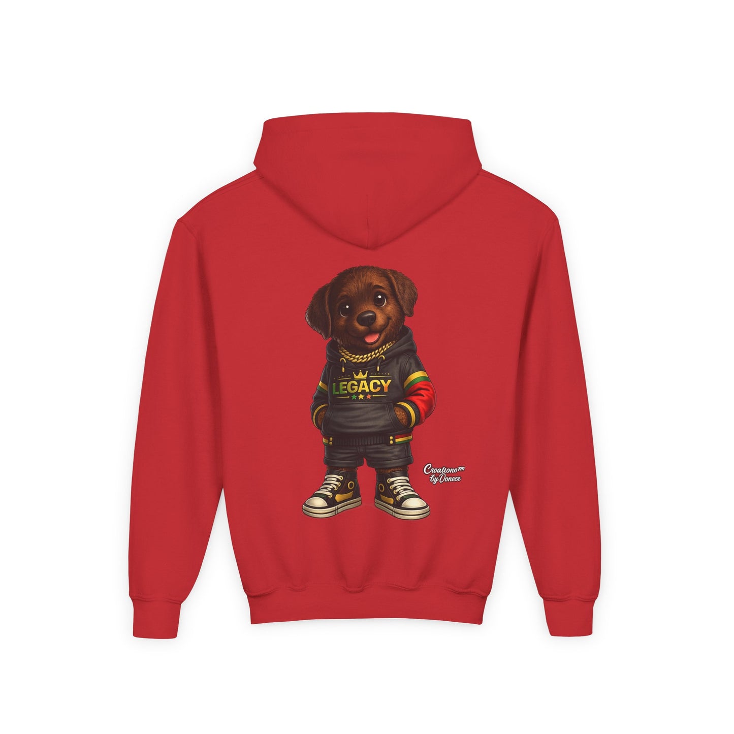Youth Hoodie — 'Legacy' Streetwear Puppy Graphic Sweatshirt