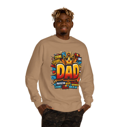 Dad Graphic Sweatshirt – Crowned 'DAD' Tribute Design for Father’s Day