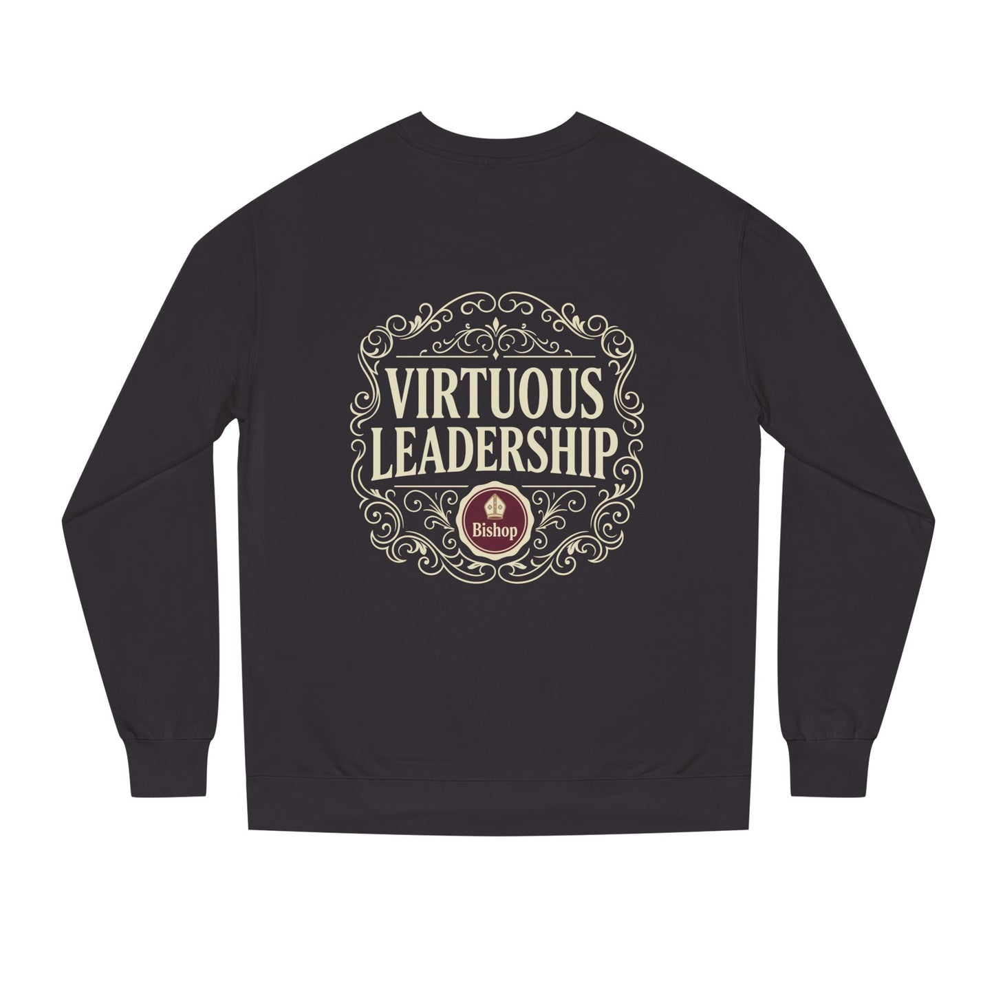 Virtuous Leadership Sweatshirt — Vintage Crest Crewneck for Church Leaders