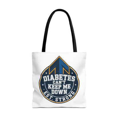 Diabetes Can't Keep Me Down Tote Bag — Inspirational Diabetes Awareness Shopper