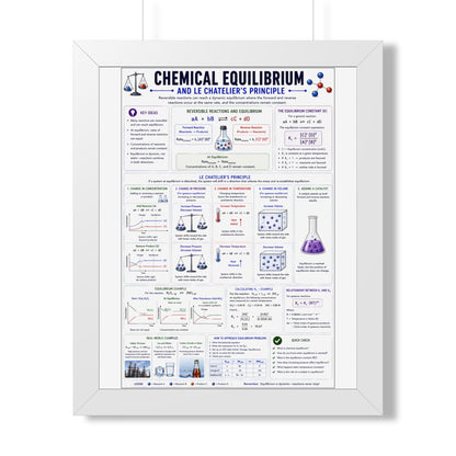 Chemical Equilibrium Poster — Framed Educational Chemistry Print
