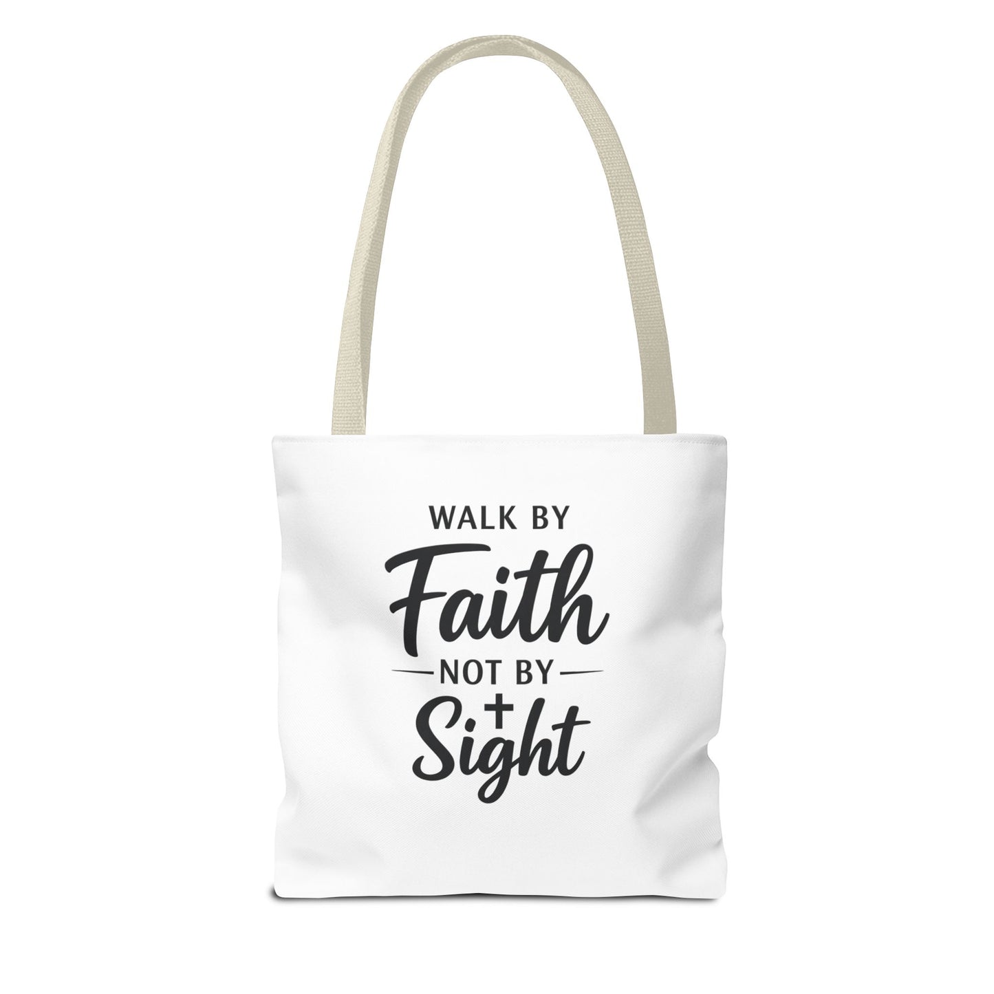 Faith Tote Bag — "Walk by Faith Not by Sight" Inspirational Canvas Tote