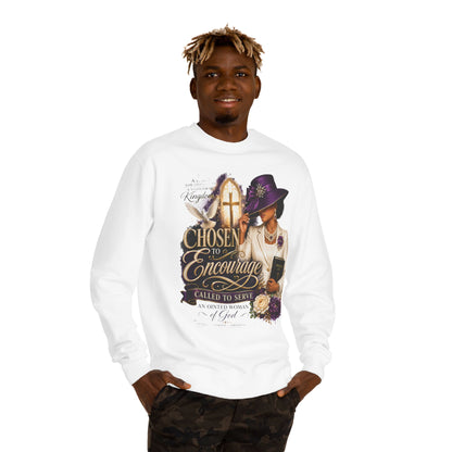 Christian Women's 'Chosen to Encourage' Sweatshirt – Faith-Based Encourager Design