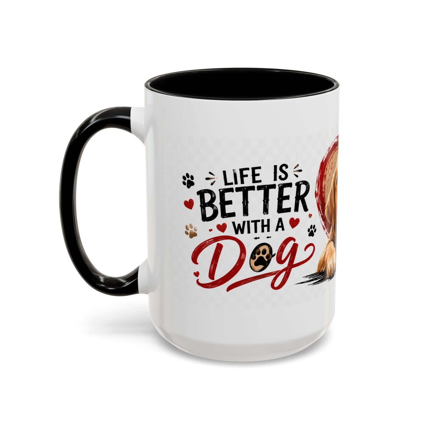 Pawsitive Vibes Coffee Mug - "Wag More, Worry Less" Dog Lover Accent Mug