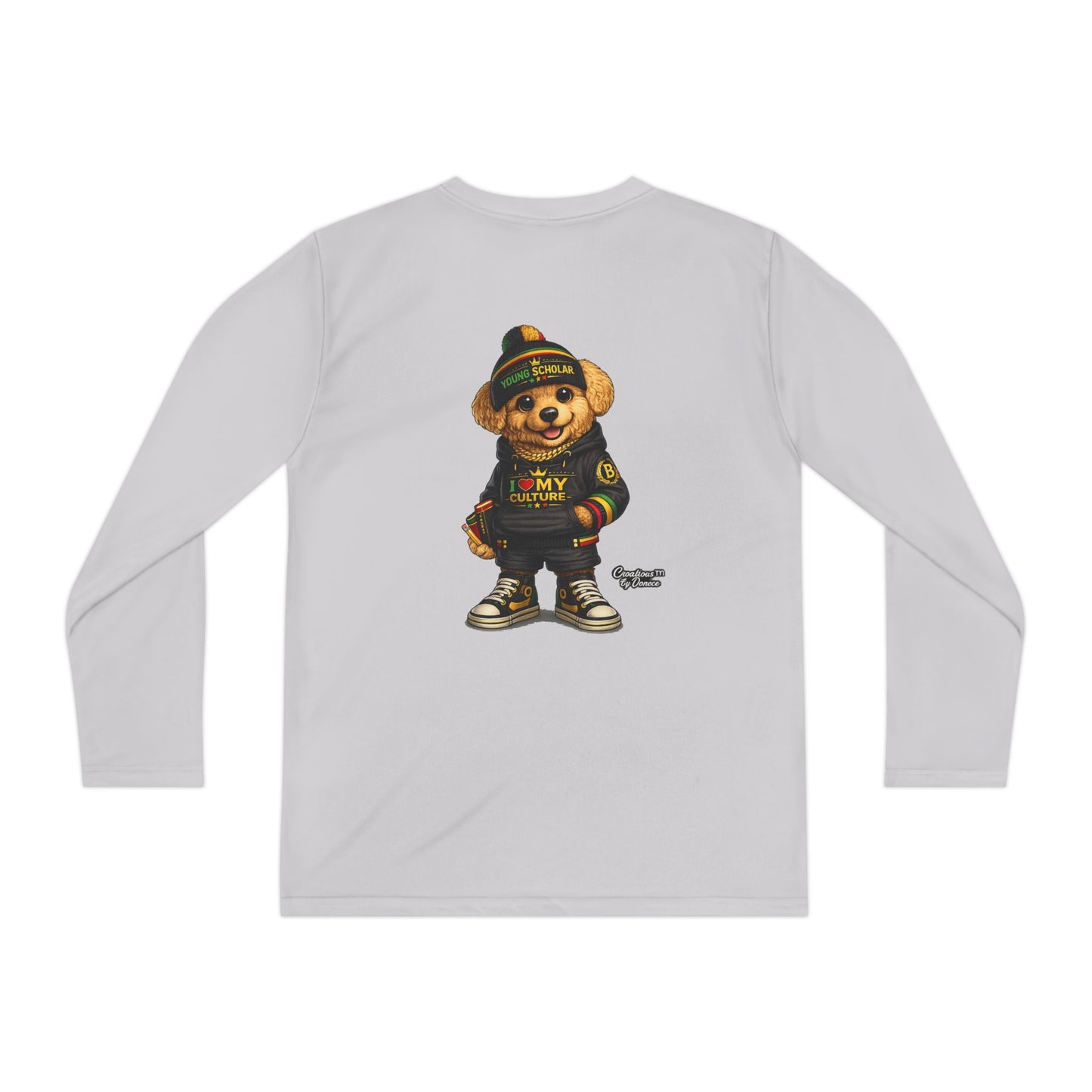 Youth Long Sleeve Tee — Streetwear Teddy Bear Graphic