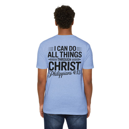 I Can Do All Things Through Christ T-Shirt – Philippians 4:13 Christian Tee