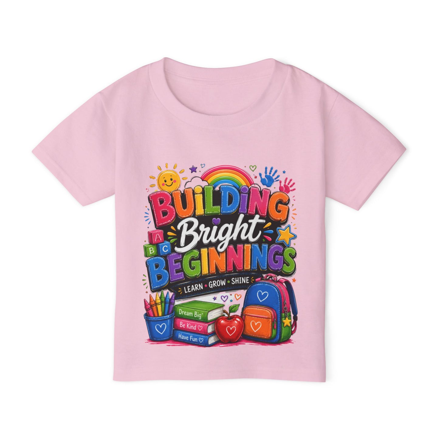 Toddler T-Shirt — "Building Bright Beginnings" Back-to-School Graphic