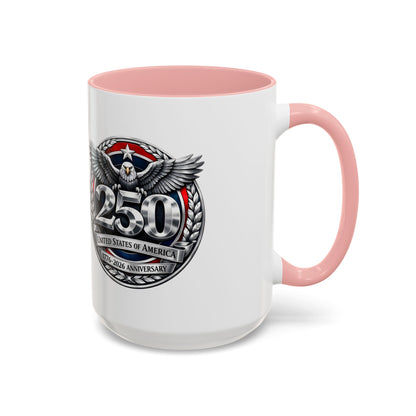 250th USA Bicentennial Eagle Coffee Mug — 1776–2026 Anniversary Accent Mug