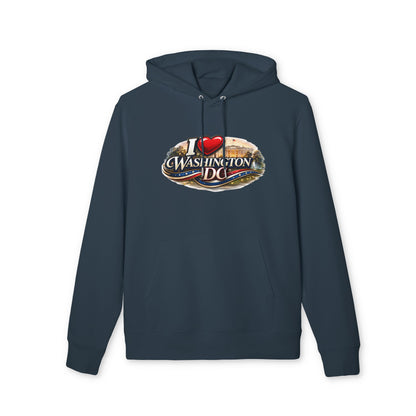 Washington DC Hoodie - "I  Washington DC" Tourist Sweatshirt, Capital Landmark Travel Souvenir