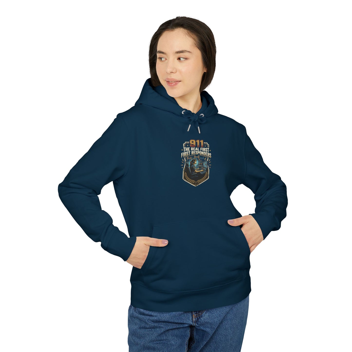 First Responders Badge Hoodie — "The Real First Responders" Tribute Sweatshirt