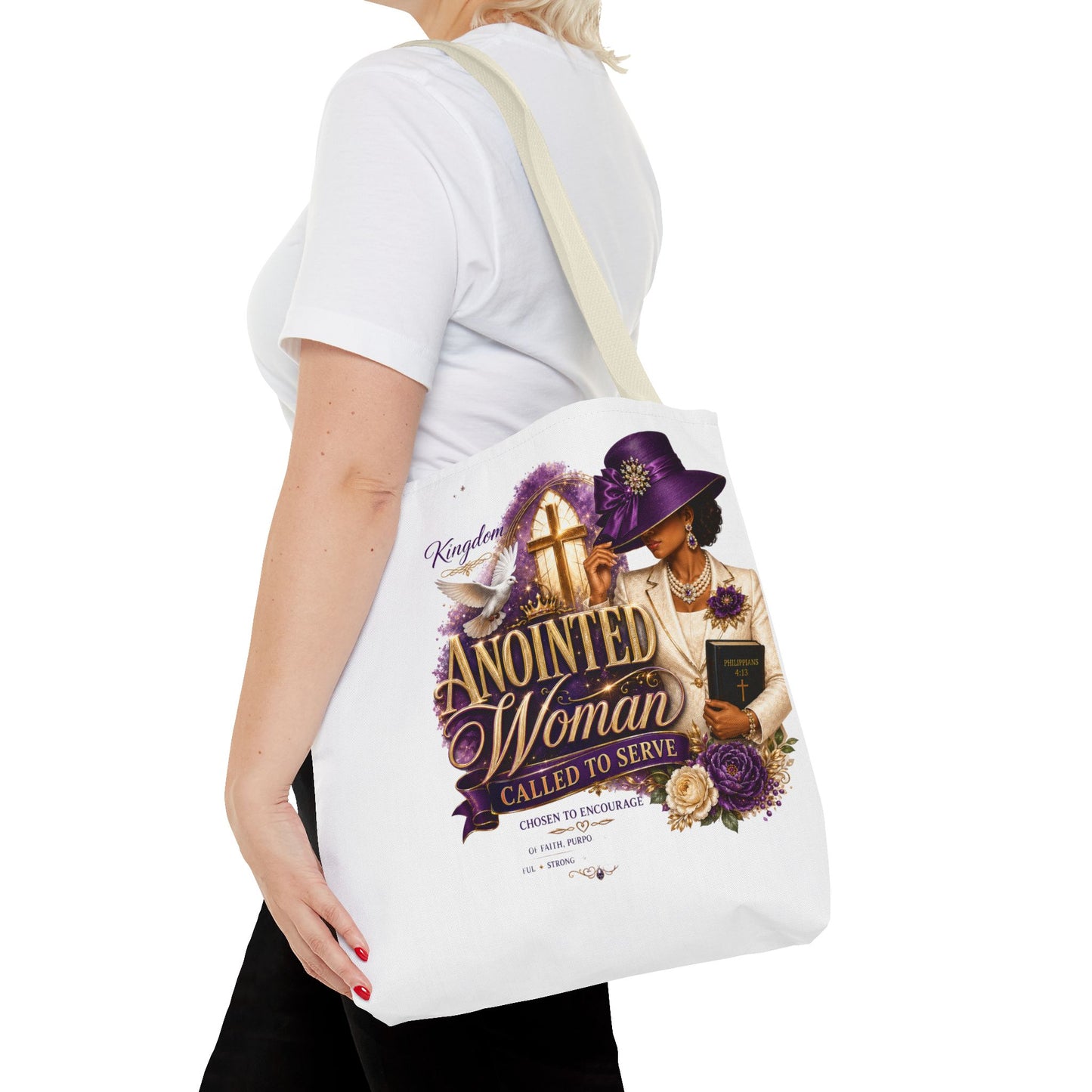 Anointed Woman Tote Bag – 'Called to Serve' Faithful Church Purse