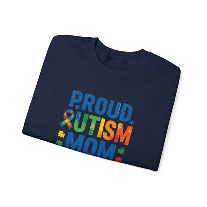 Proud Autism Mom Crewneck Sweatshirt