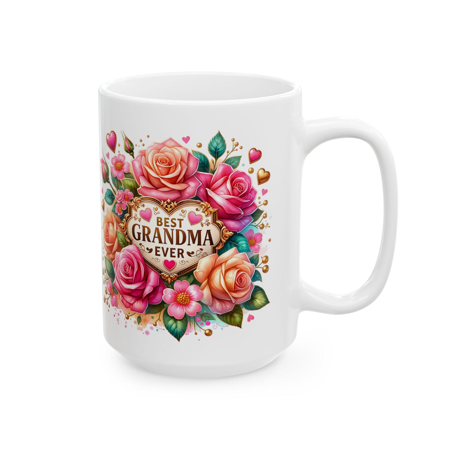 Grandma Floral Ceramic Mug – "Grandma You Are Loved" 11oz & 15oz