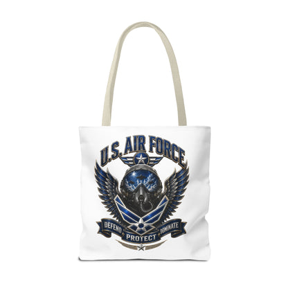 U.S. Air Force Emblem Tote Bag — Military Wings & Skull Design
