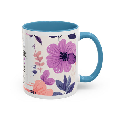 Mother Peace Floral Coffee Mug — "A quiet light, a guiding hand..." Memorial Tribute Mug