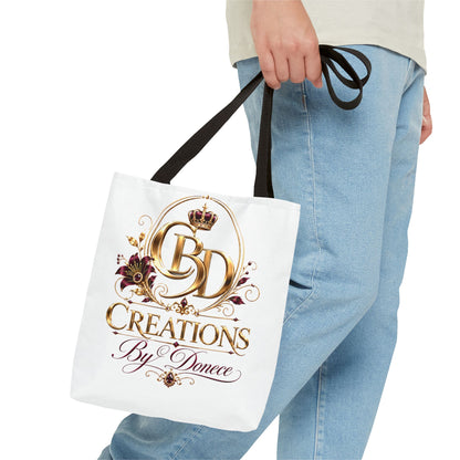 Creations By Donece Logo Tote Bag — Luxury Monogram Canvas Tote