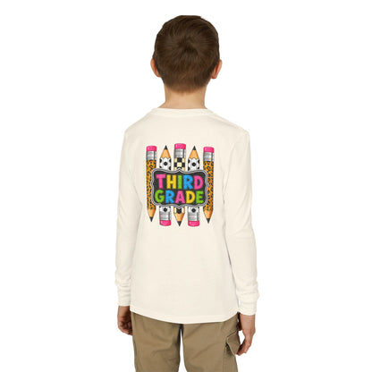 Third Grade Pencil Graphic Long Sleeve Tee