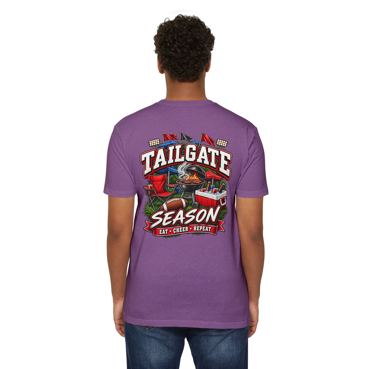 Tailgate Season T-Shirt — "Tailgate Season: Eat • Cheer • Repeat" Game Day Tee