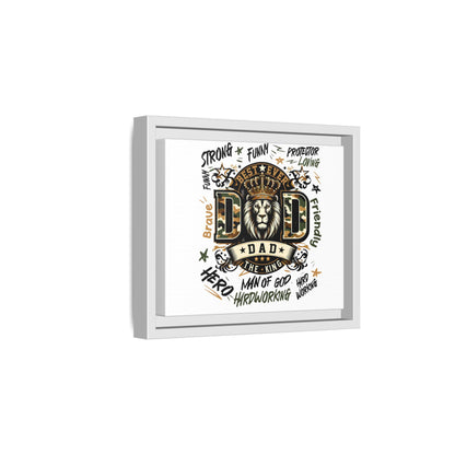 Framed Matte Canvas 'Best Ever DAD' Wall Art – Lion King Design, Father’s Day Gift