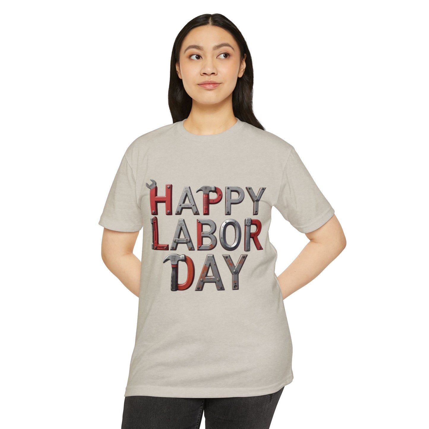 Labor Day T-Shirt — "Happy Labor Day" Tool-Style Graphic