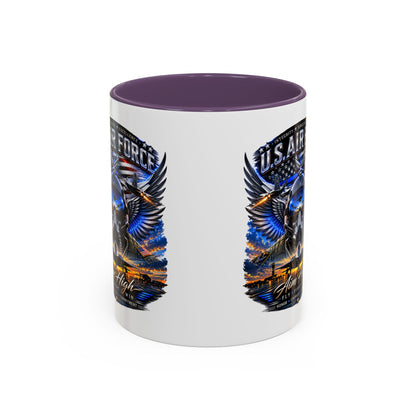 U.S. Air Force Eagle Coffee Mug — "Aim High" Accent 11/15oz
