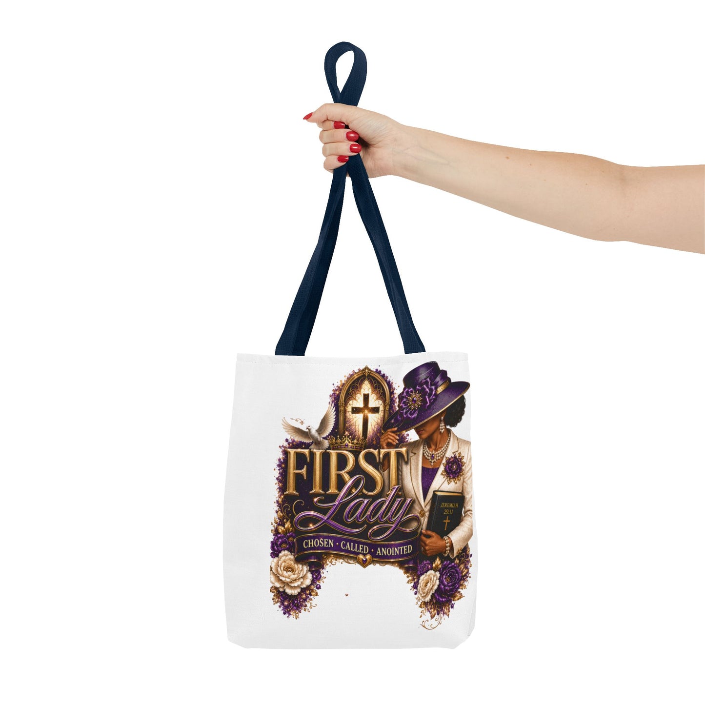 First Lady Christian Tote Bag — Chosen, Called, Anointed Church Purse