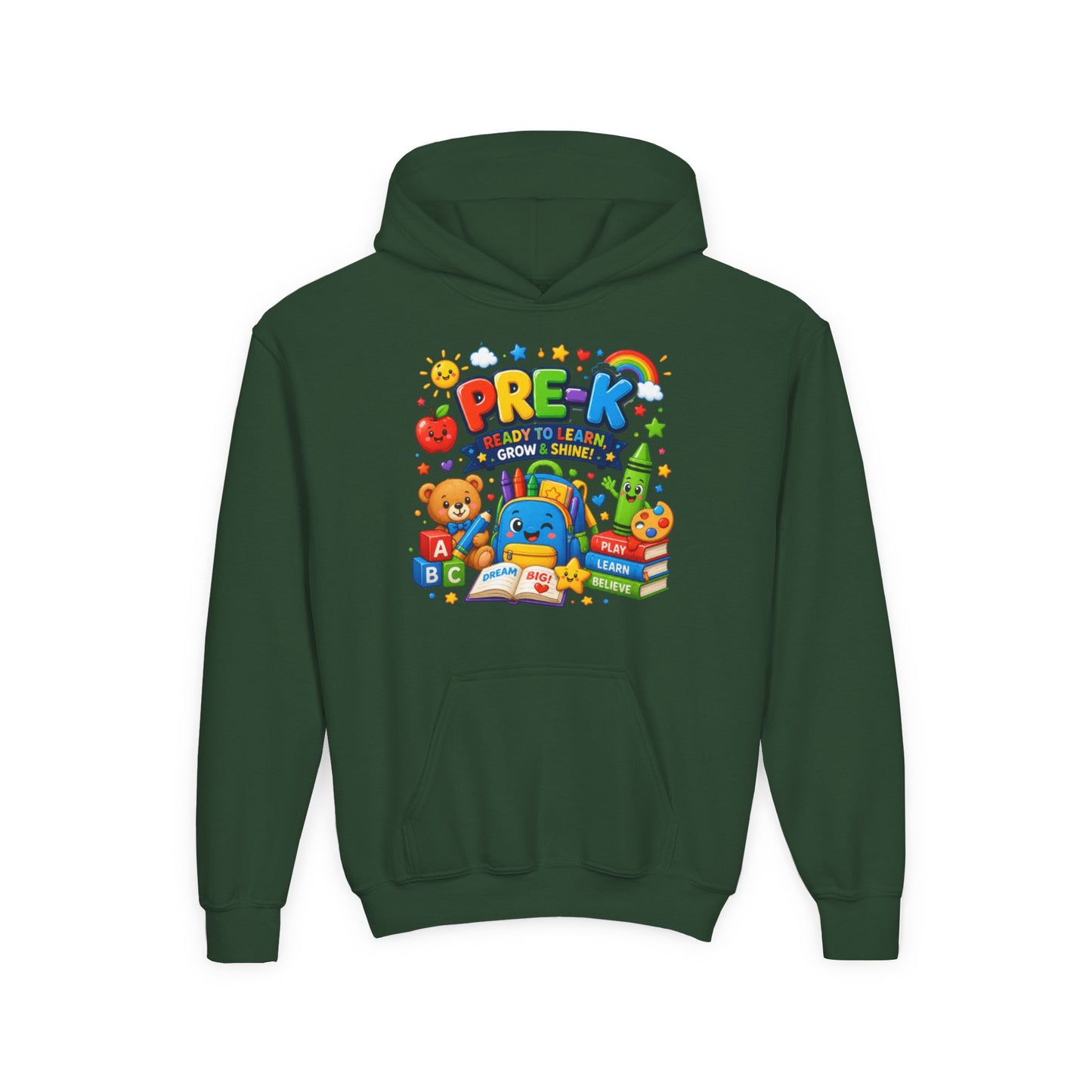 Pre-K Ready to Learn Youth Hoodie – Cute Back-to-School Preschool Sweatshirt