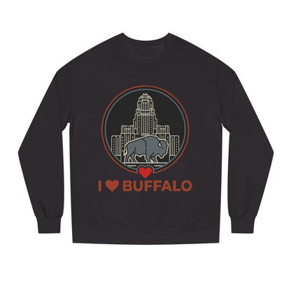 I  Buffalo Sweatshirt — Buffalo Skyline & Bison Graphic Crewneck