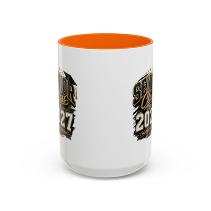 Senior Class of 2027 Accent Coffee Mug — Graduation Gift