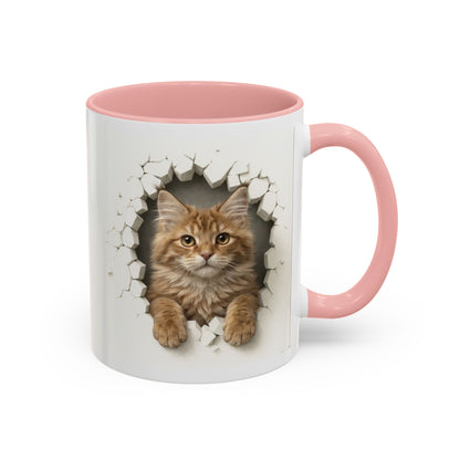 Cat Peek-Through Accent Coffee Mug (11/15oz)