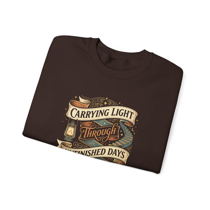 Carrying Light Through Unfinished Days Sweatshirt