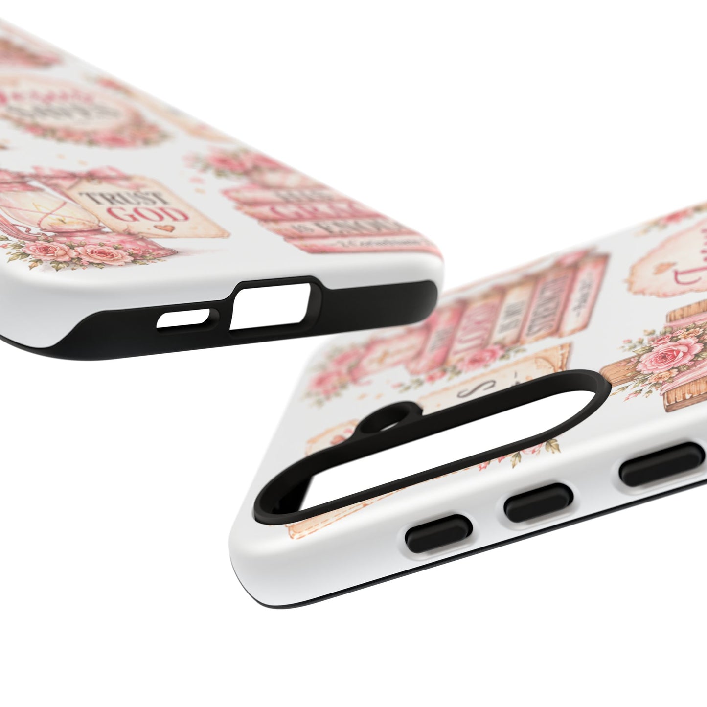 Faith Phone Case — 'Jesus Saves' Floral Christian Scripture iPhone Case