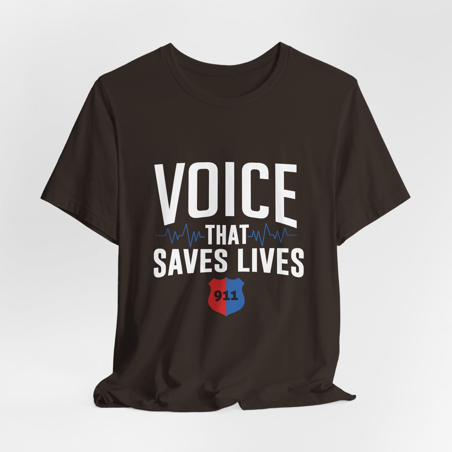 Voice That Saves Lives Tee — 911 Dispatcher EMS Support Shirt