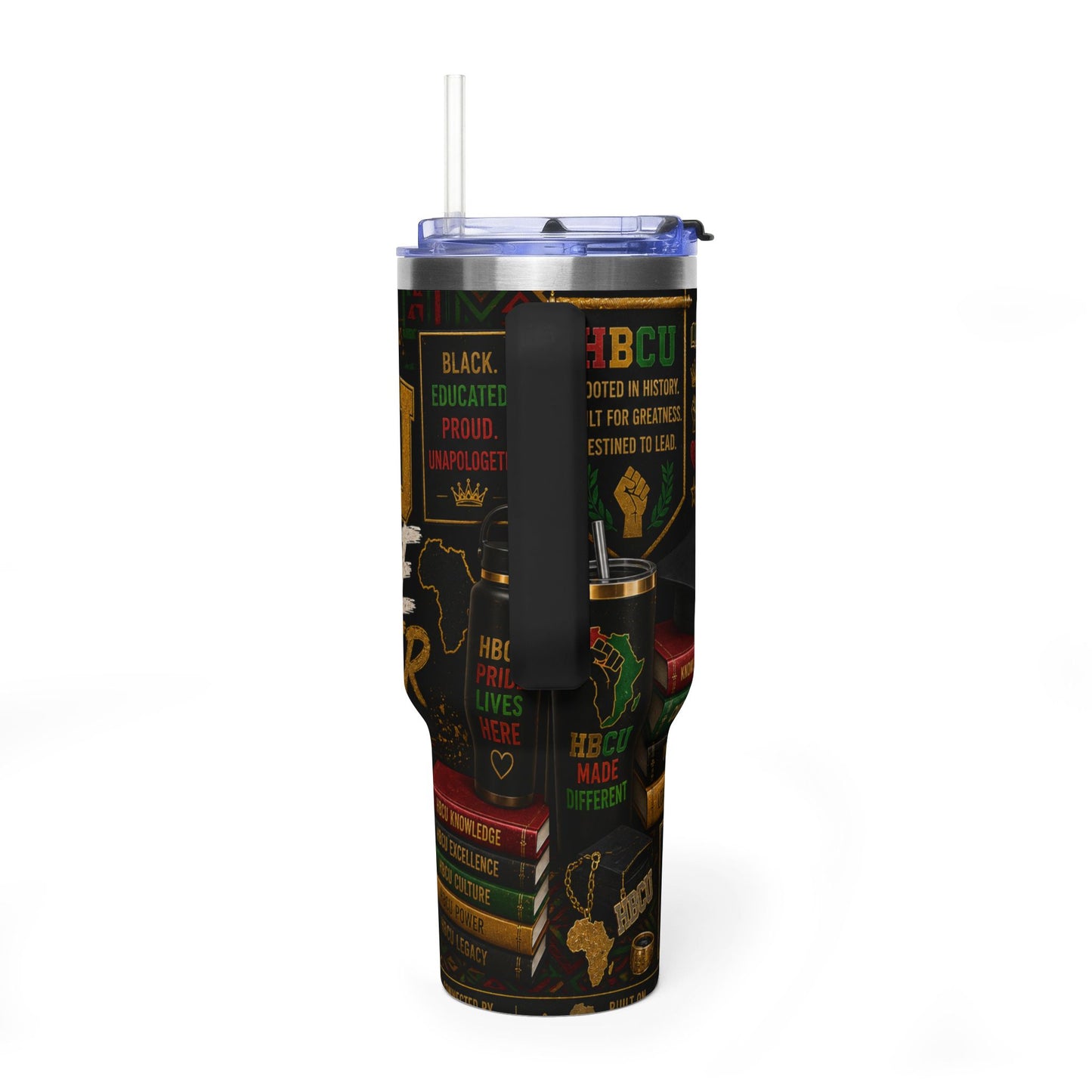 HBCU Pride 40oz Vacuum Tumbler – Black College Graduation Travel Mug