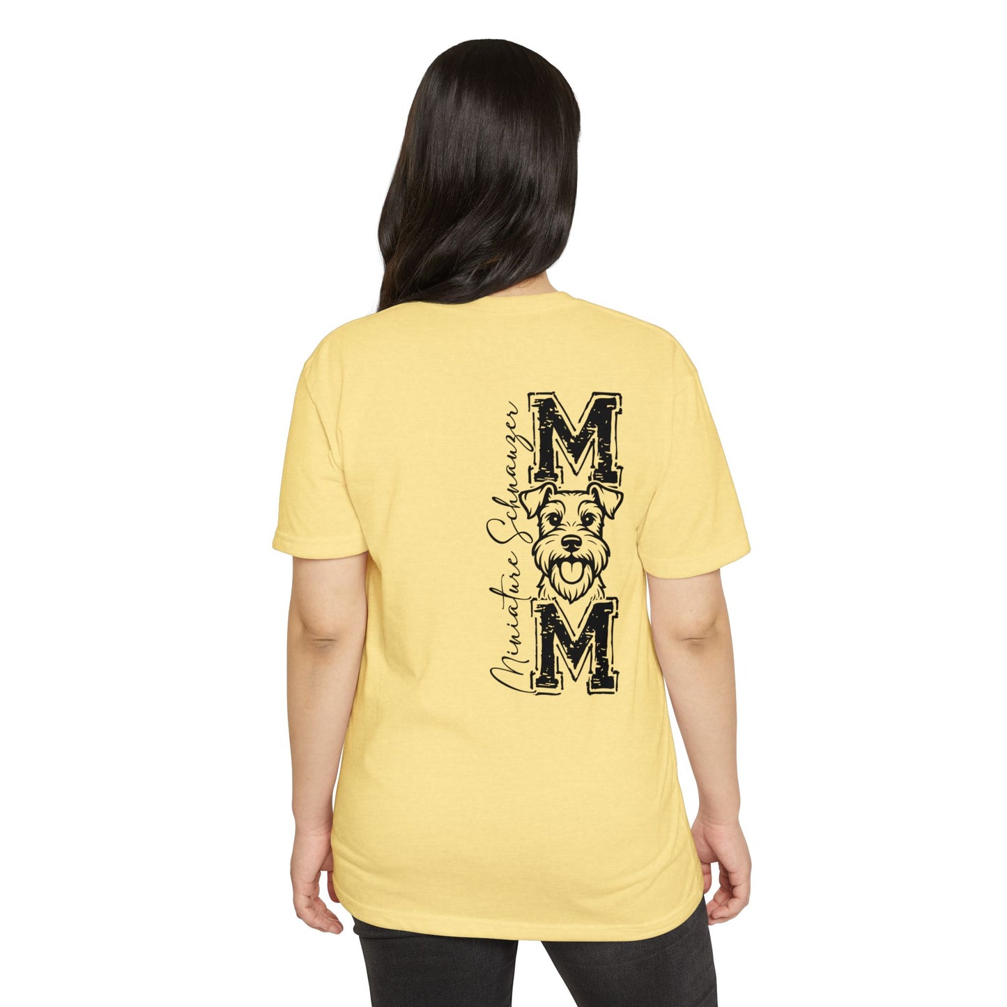 MOM Schnauzer Vertical Graphic T-Shirt — Funny Dog Mom Tee