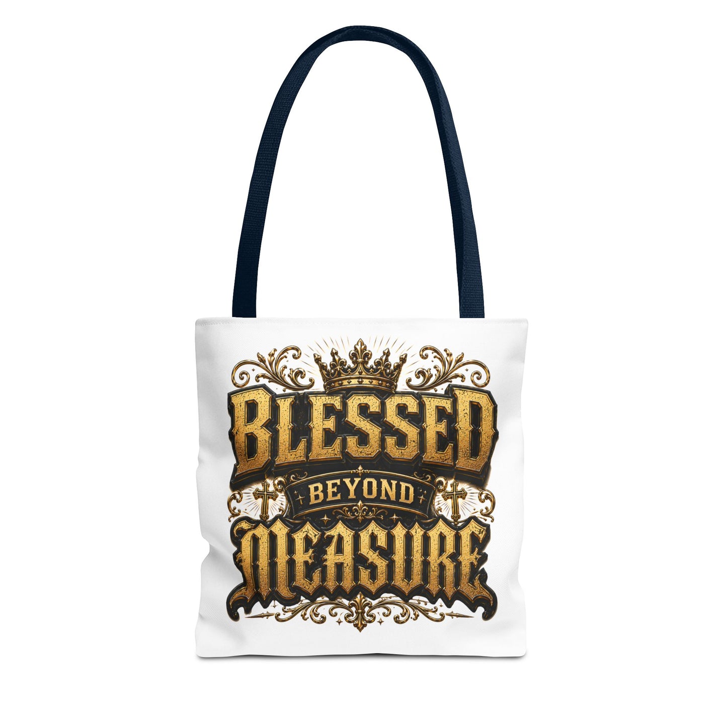 Blessed Beyond Measure Tote Bag — Inspirational Faith Canvas Tote
