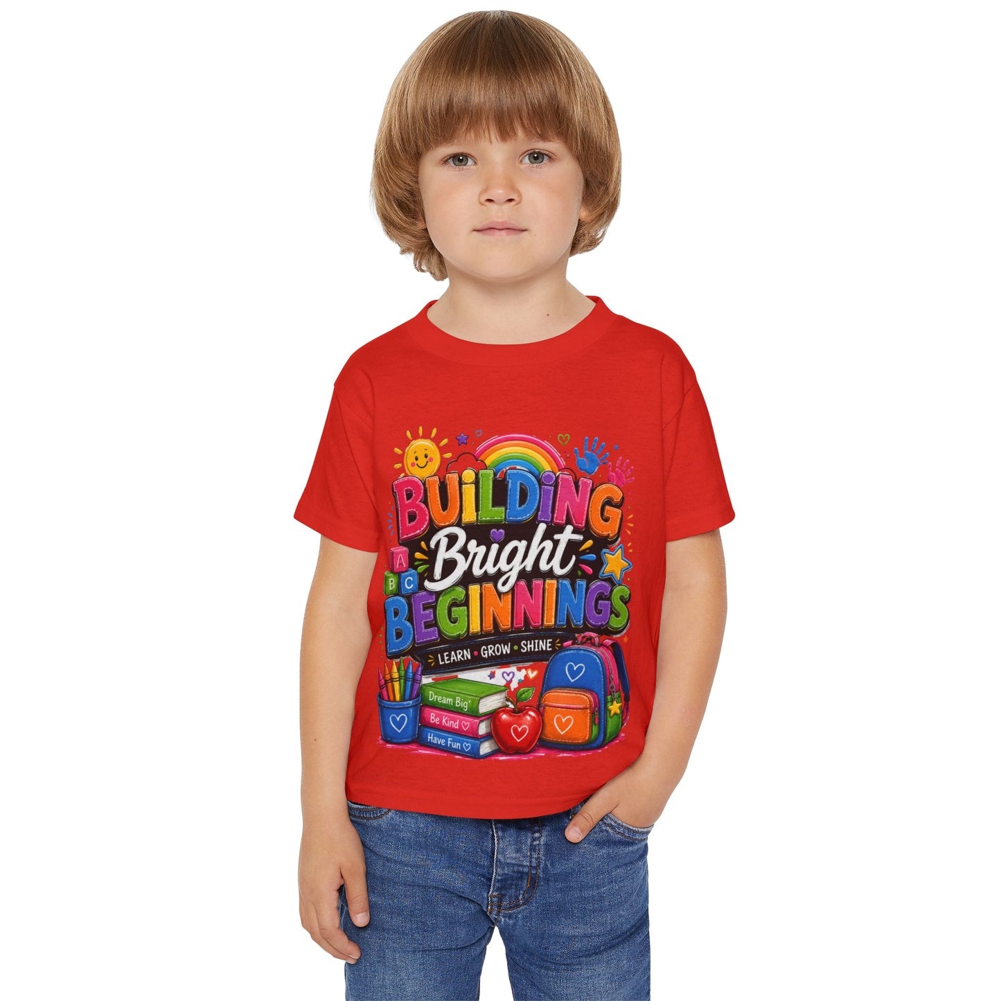 Toddler T-Shirt — "Building Bright Beginnings" Back-to-School Graphic